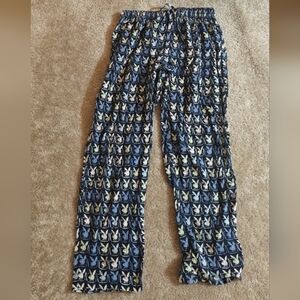 PLAYBOY Blue and Cream Patterned Pants